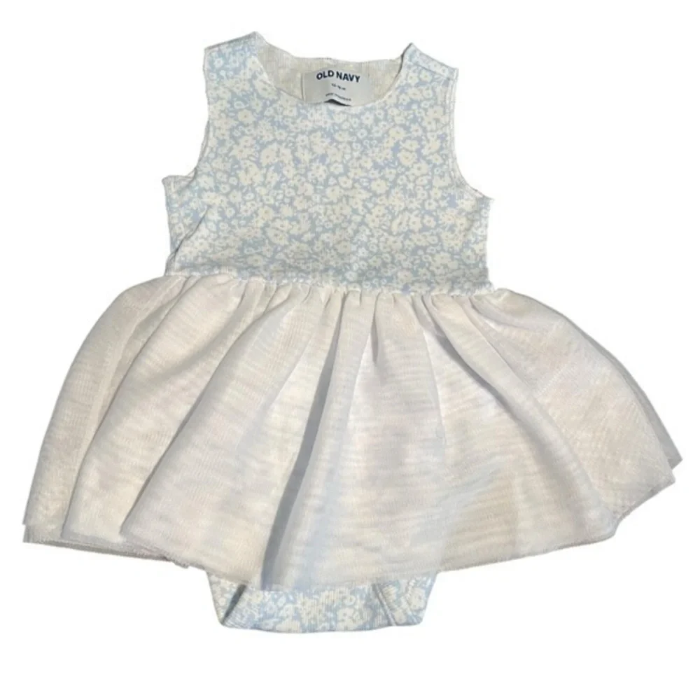 Old Navy Bodysuit Tulle Dress Sleeveless 12-18 months